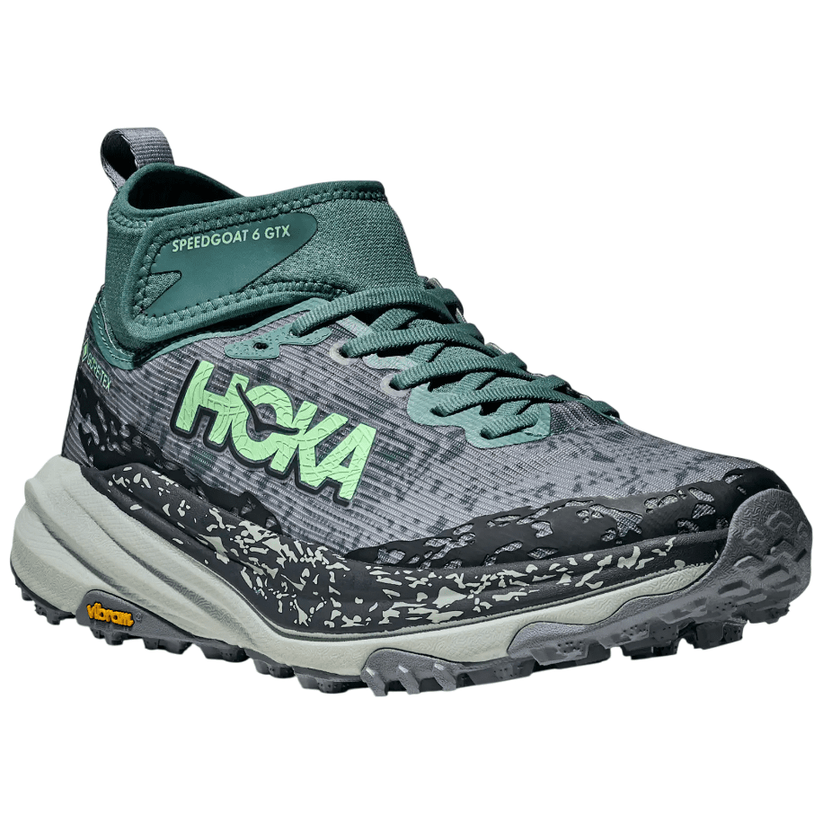 Dámské boty Hoka W Speedgoat 6 Mid Gtx Velikost bot (EU): 38 2/3 / Barva: šedá/zelená