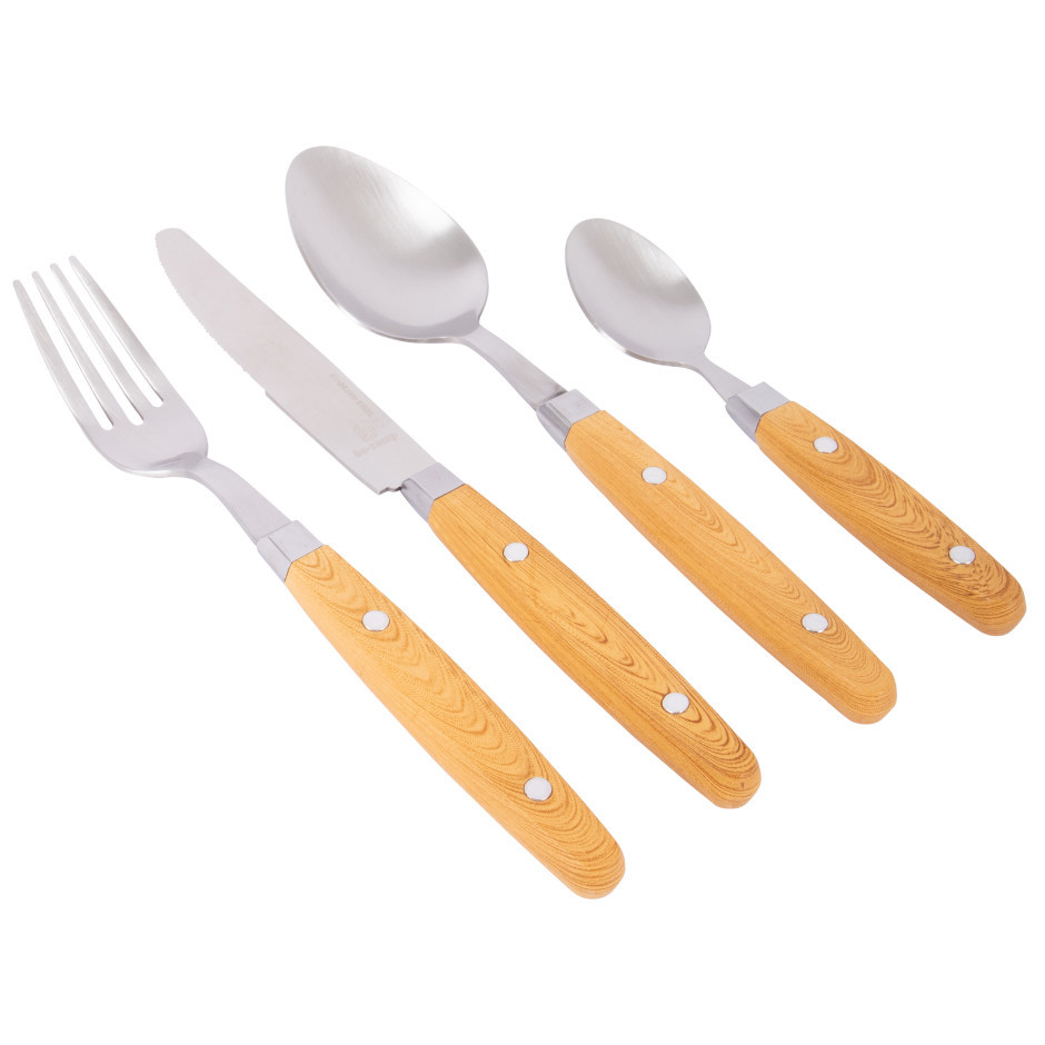 Sada příborů Bo-Camp Haggerston 16 pcs Barva: hnědá/stříbrná