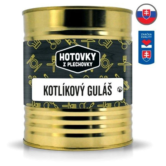 Hlavní jídlo Hotovky z plechovky Kotlíkový guláš 800ml