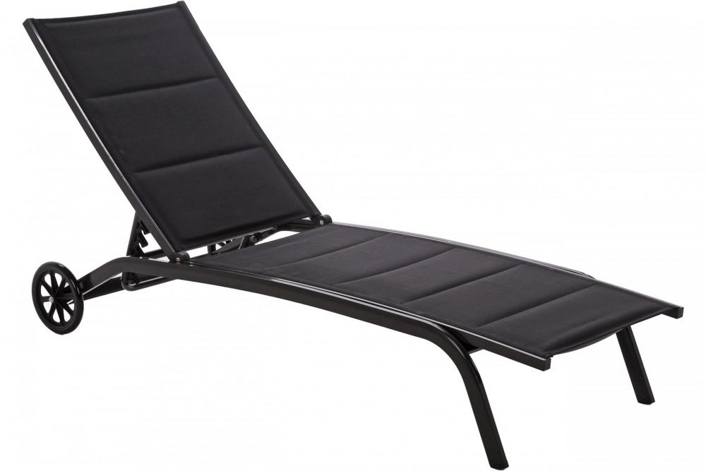 Polohovací zahradní lehátko s kolečky