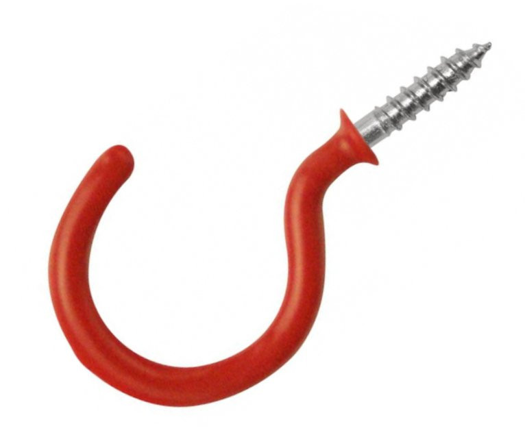Hák s vrutem poplastovaný 6ks