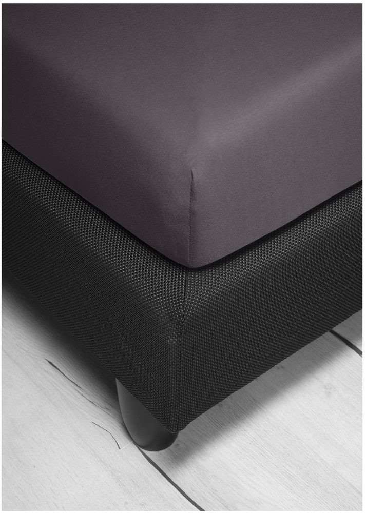 Bierbaum jersey prostěradlo kamenná šeď - 140-160 x 200 cm