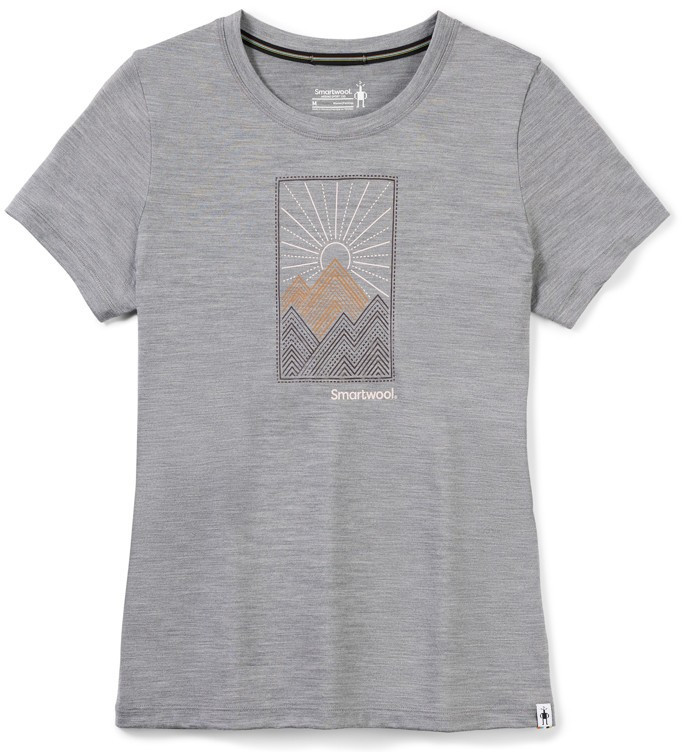 Smartwool W MERINO SPORT 150 ALPINE START SS GRAPHIC TEE light gray heather Velikost: XS 195438838087