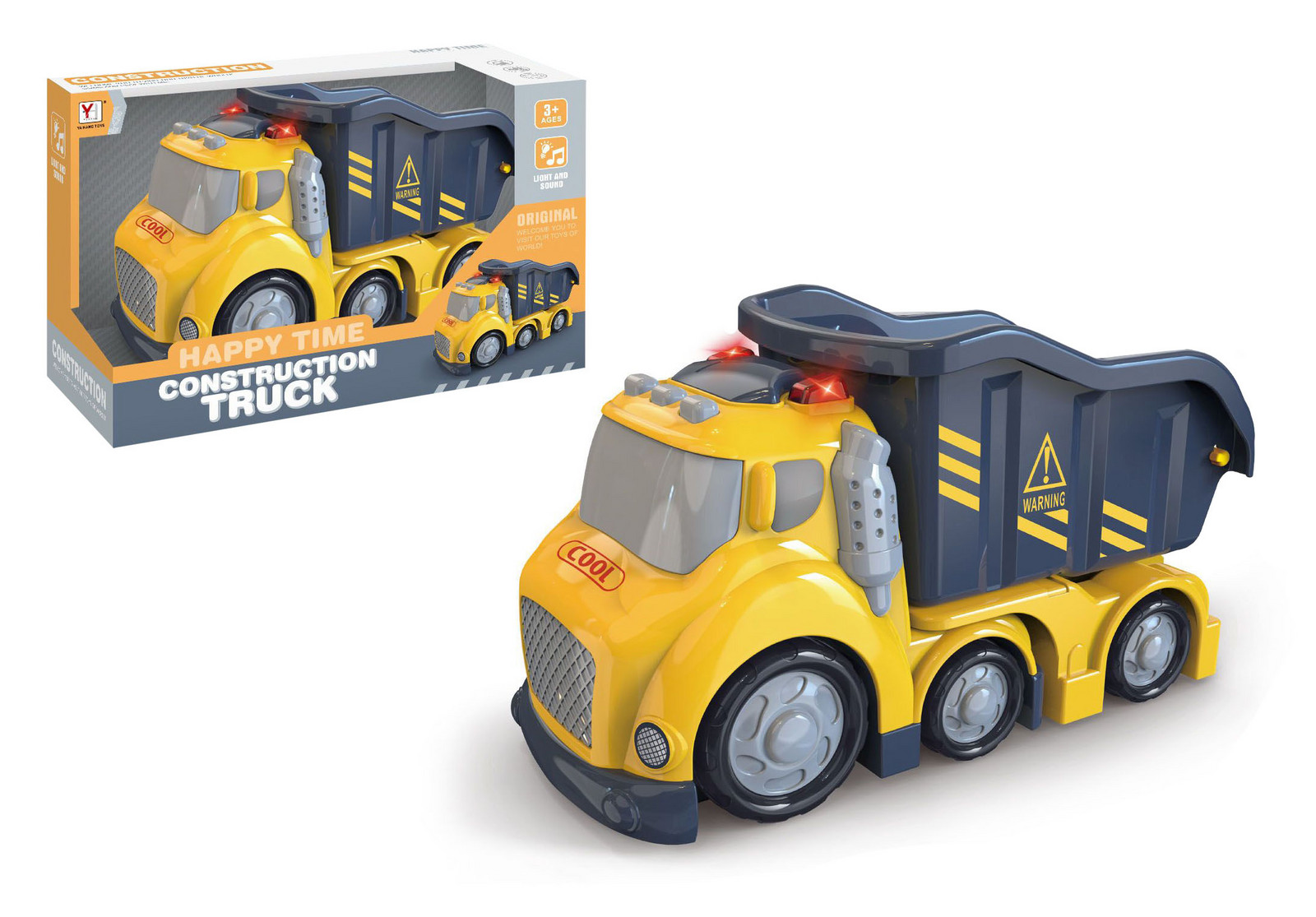 Auto stavební sklápěč s efekty