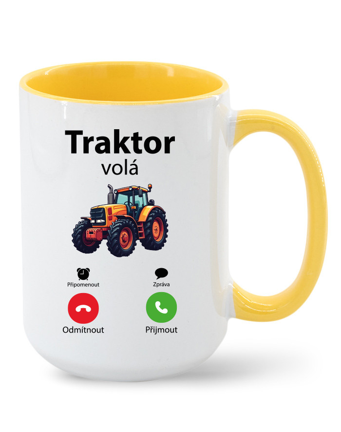 Keramický hrnek Traktor volá