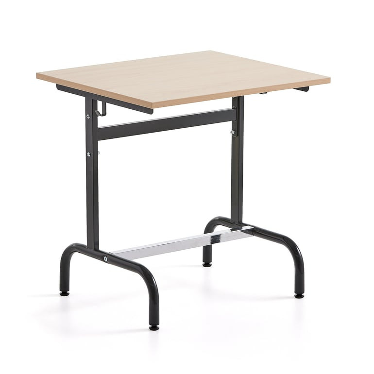 Školní lavice 180, HPL, antracitově šedá/bříza