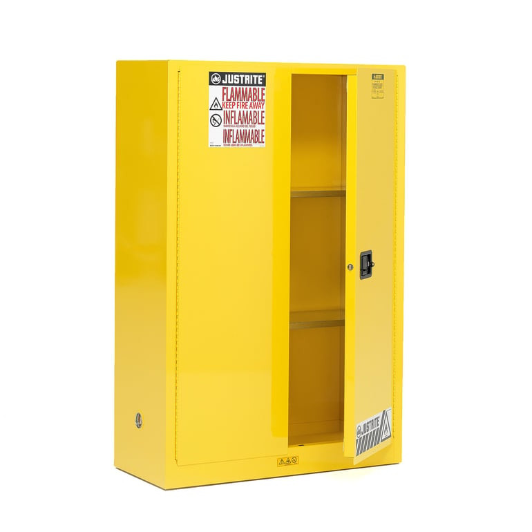 Bezpečnostní skříň ENCLOSE, samozavírací dveře, 2 police, 1650x1090x460 mm