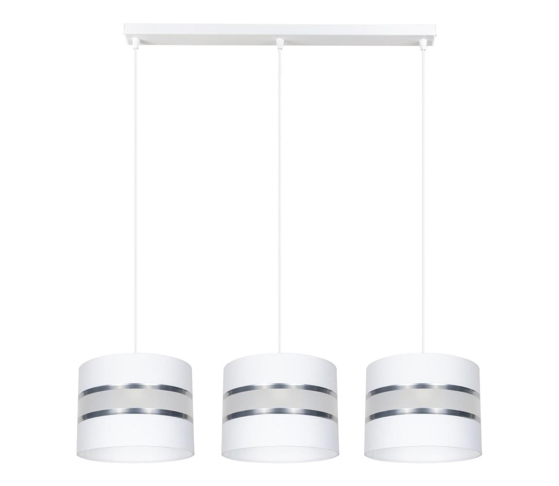 Lustr na lanku CORAL 3xE27/60W/230V bílá