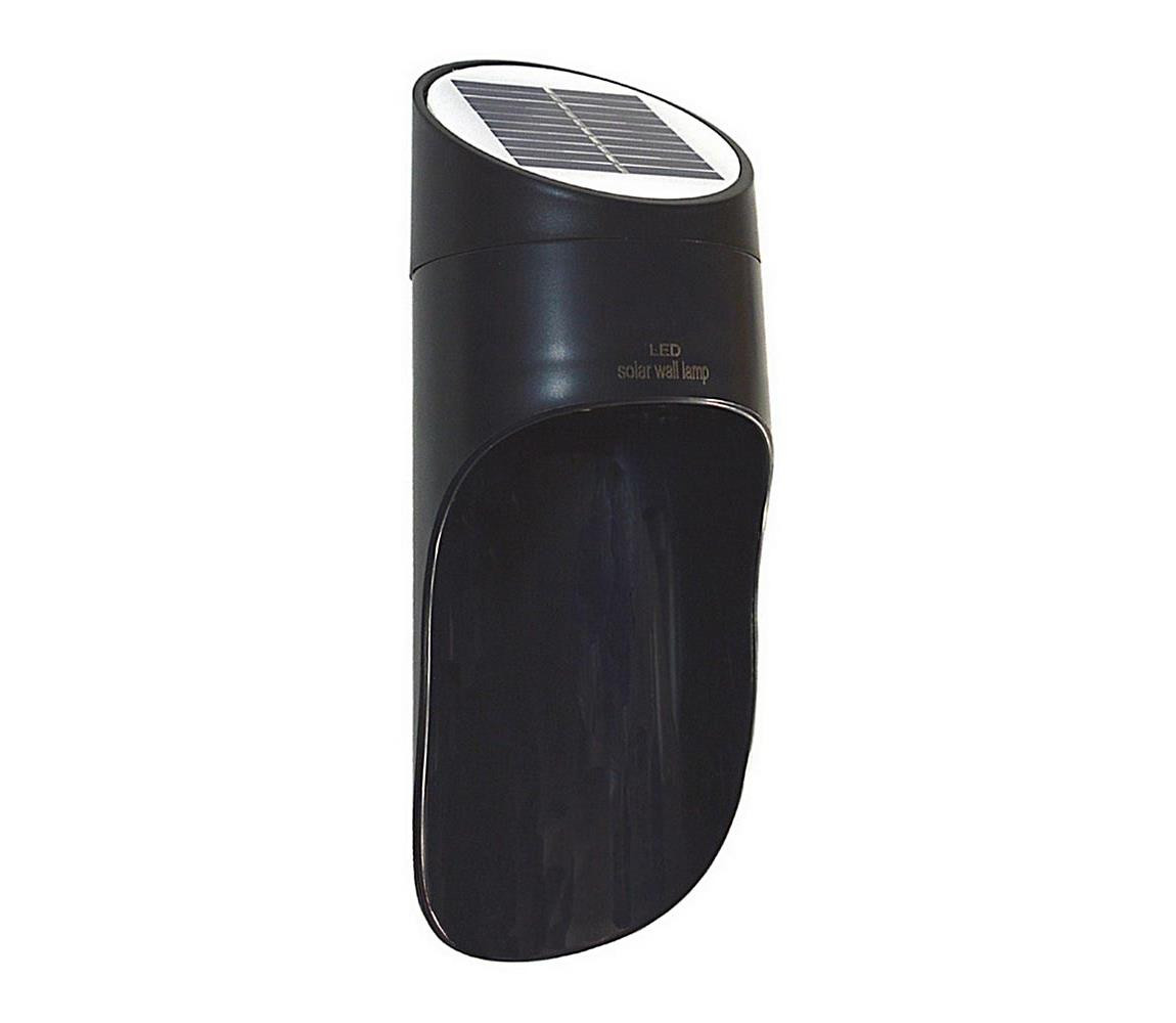 LED Solární nástěnné svítidlo PALESA LED/1W/3,7V IP65 černá
