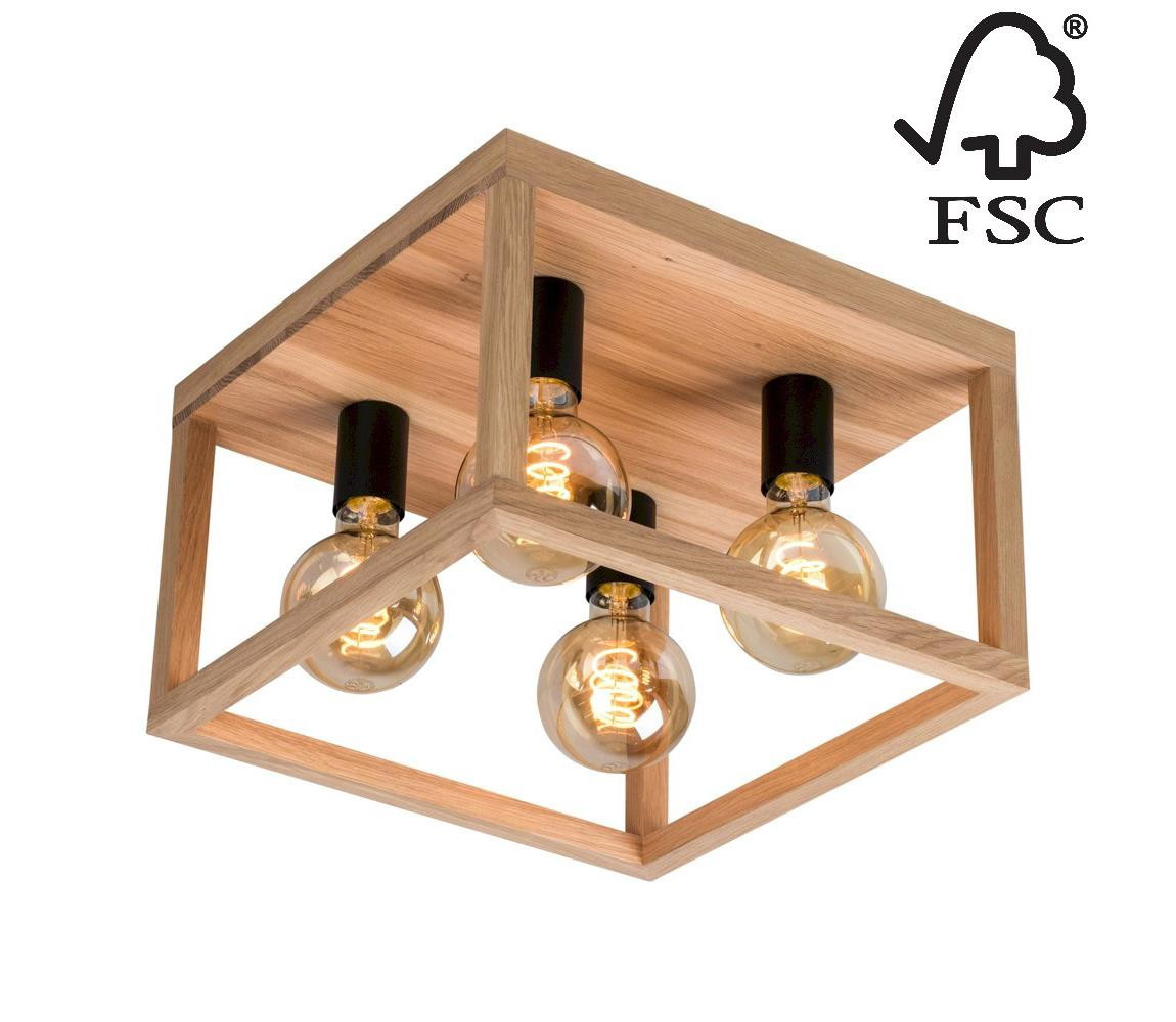 9154474 - Stropní svítidlo KAGO 4xE27/60W/230V matný dub