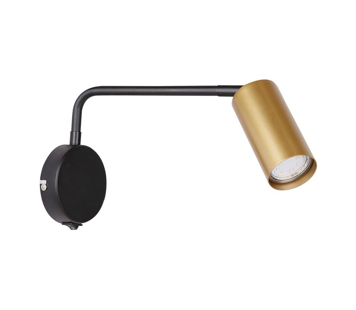 Nástěnná lampička TINA 1xGU10/15W/230V černá/zlatá