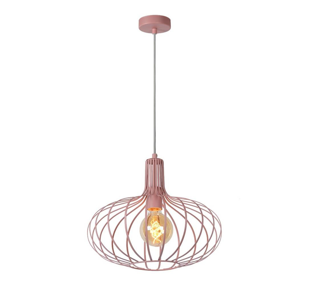 Lucide Lucide 78393/38/66 - Lustr na lanku MERLINA 1xE27/60W/230V růžová