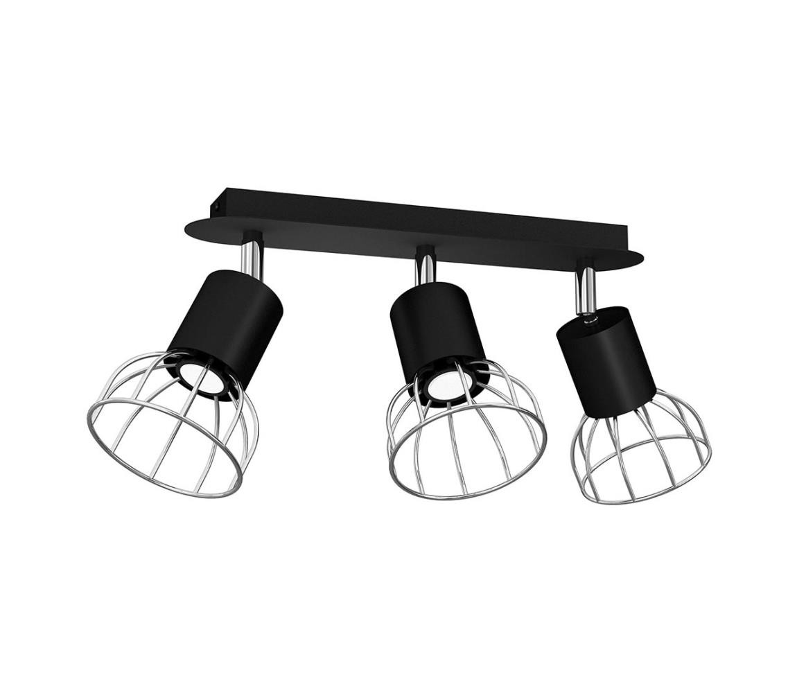 Bodové svítidlo DANTE 3xGU10/25W/230V černá/lesklý chrom