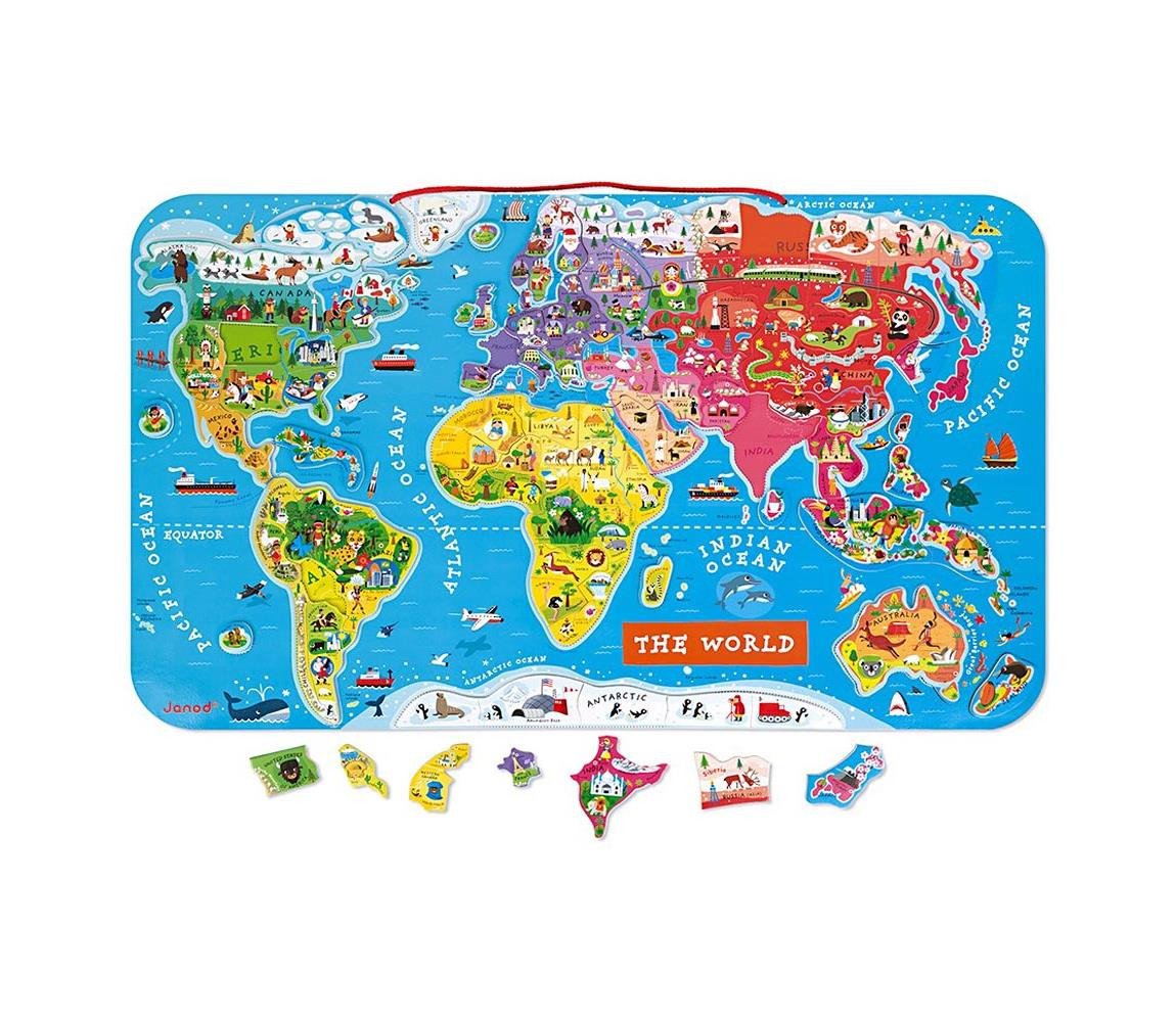 Janod Janod - Magnetická mapa světa angličtina