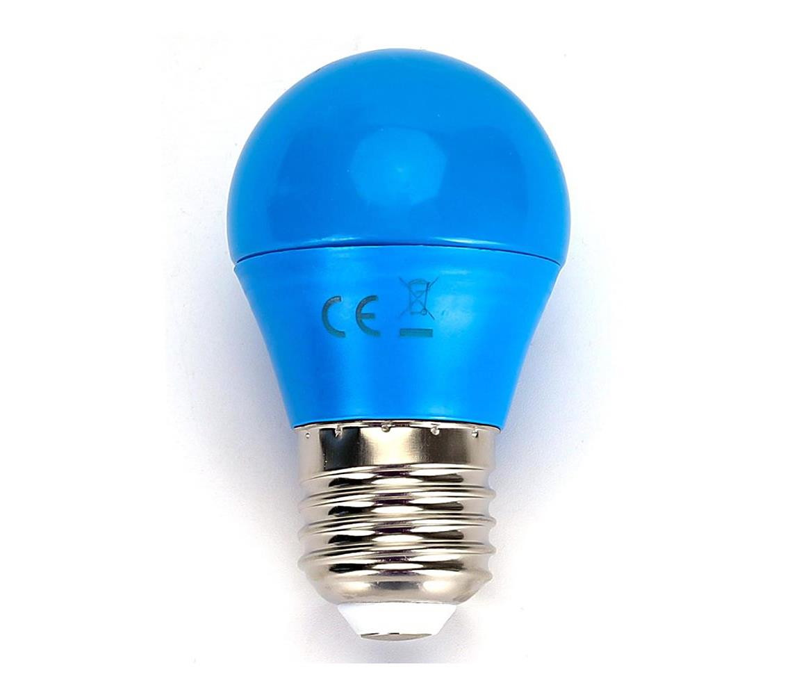 B.V. LED Žárovka G45 E27/4W/230V modrá -