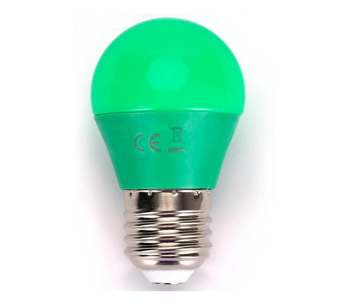 B.V. LED Žárovka G45 E27/4W/230V zelená -