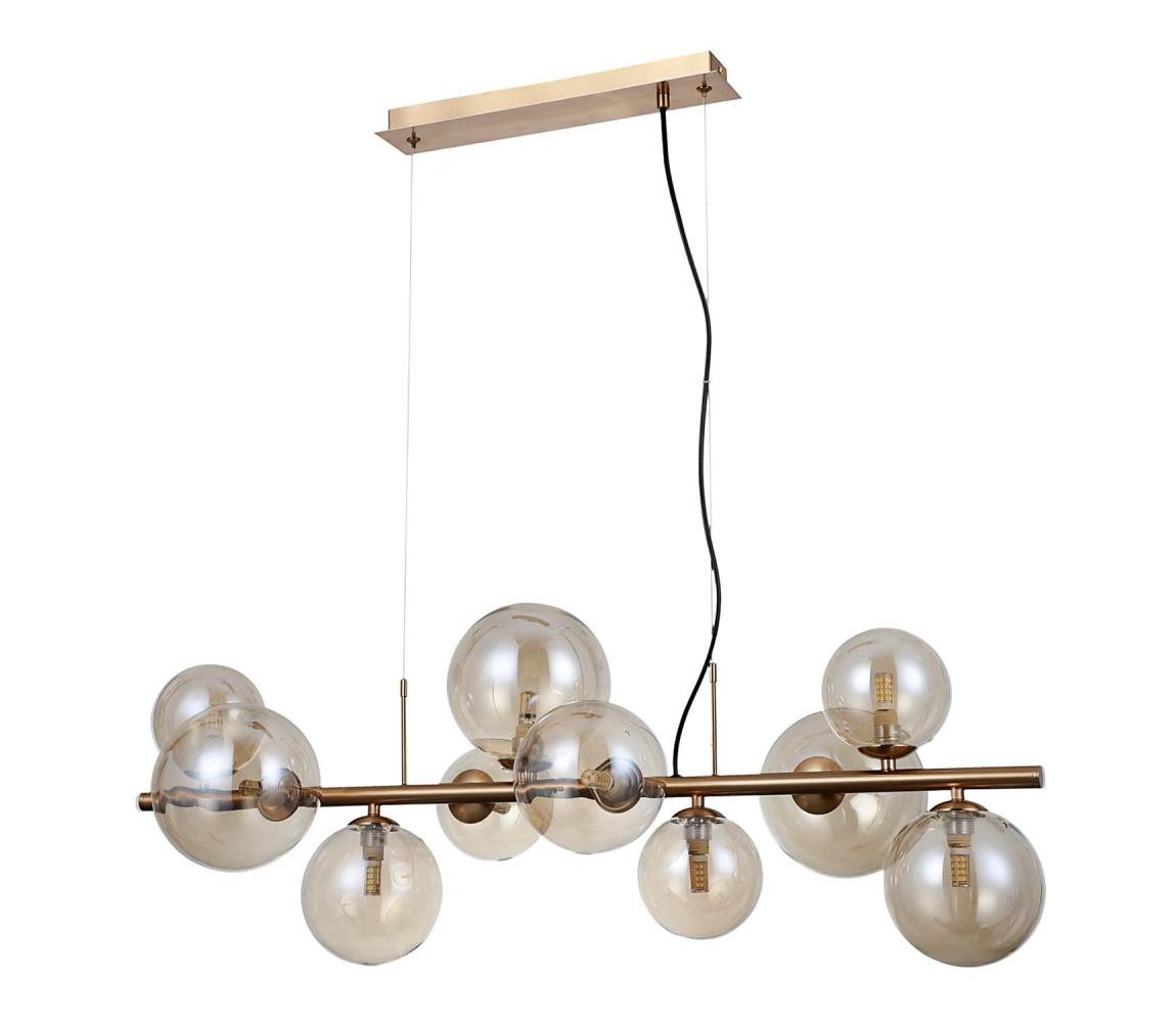 PND-406007-10-HBR - Lustr na lanku CANELLO 10xG9/5W/230V mosaz