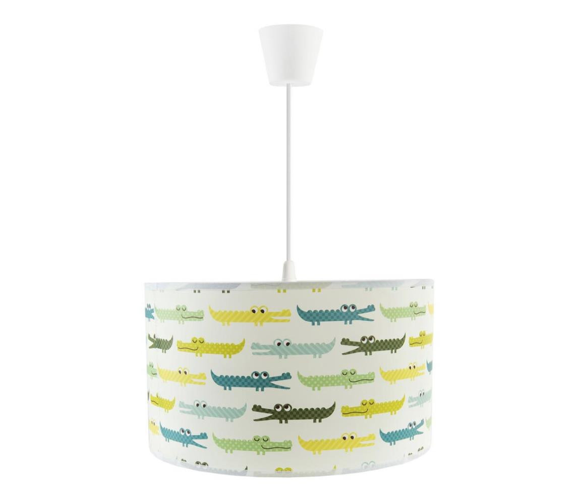 Dětský lustr na lanku CROCODILES 1xE27/60W/230V