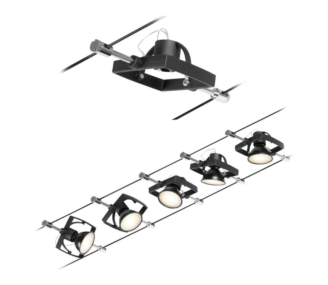 Paulmann Paulmann 94434 - SADA 5xGU5,3/10W Bodové svítidlo MAC 230V černá