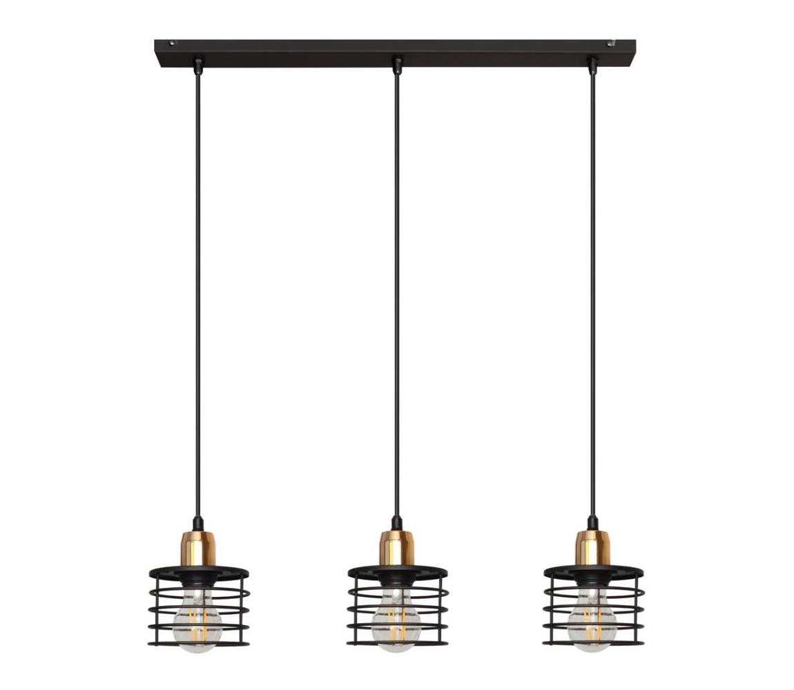 Lustr na lanku EDISON 3xE27/15W/230V