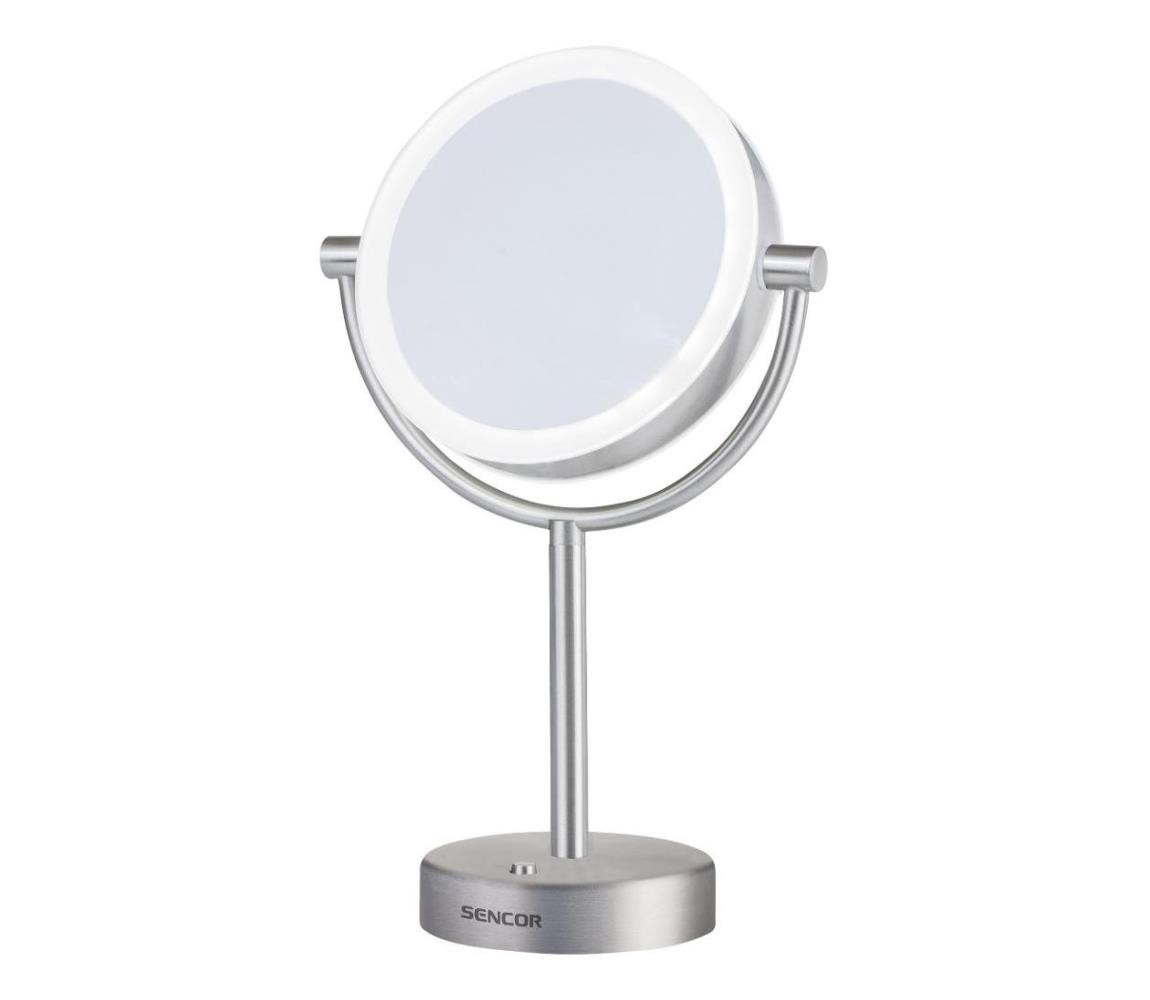 Sencor Sencor - Kosmetické zrcátko s LED podsvícením LED/5W/230V nerez
