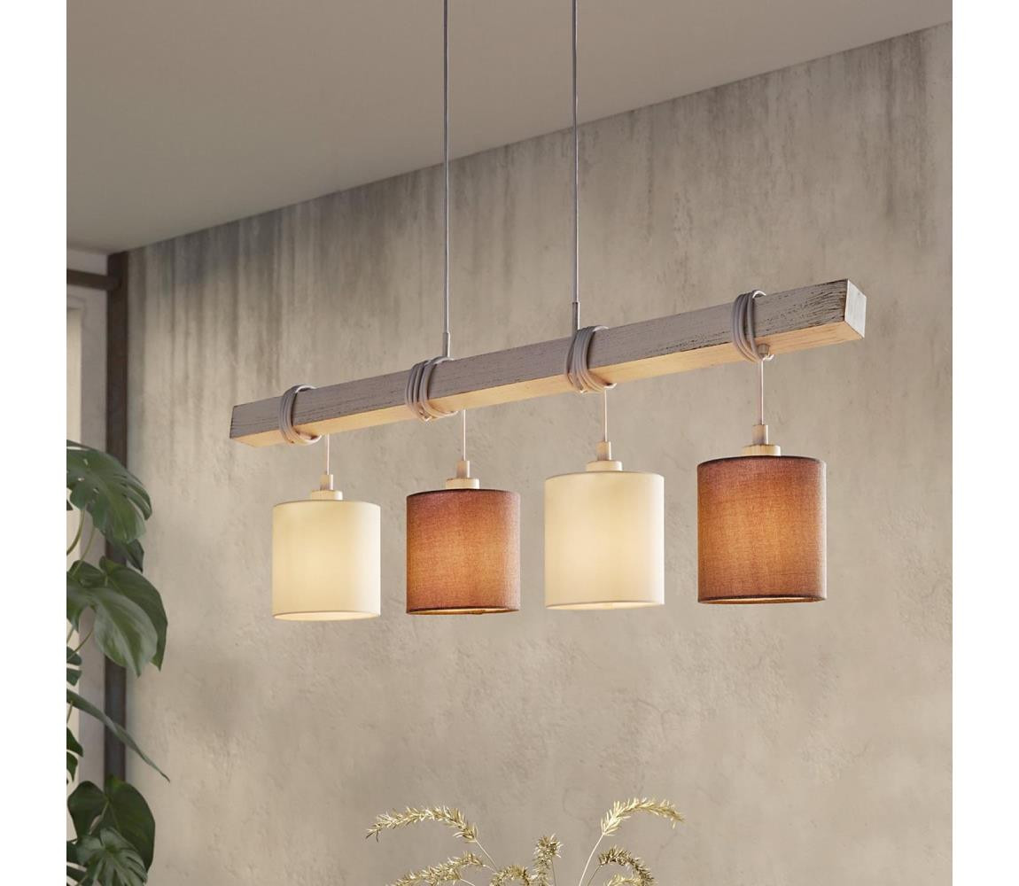 Eglo Eglo 55206 - Lustr na lanku TOWNSHEND 4xE27/60W/230V