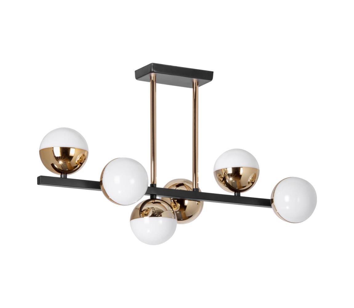 LED Lustr na tyči 6xLED/7W/230V zlatá/černá