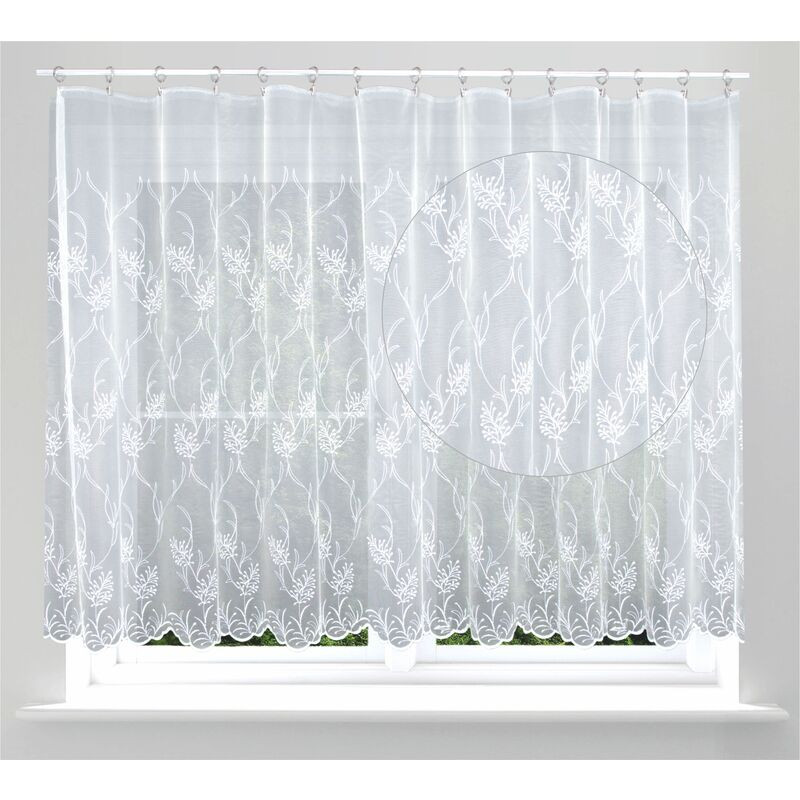 Záclona markizeta, Dita metráž, bílá 110 cm