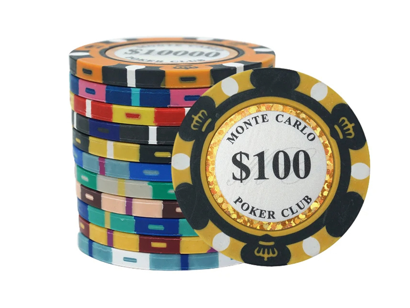 Kusový žeton na poker Monte Carlo Pokerclub 100