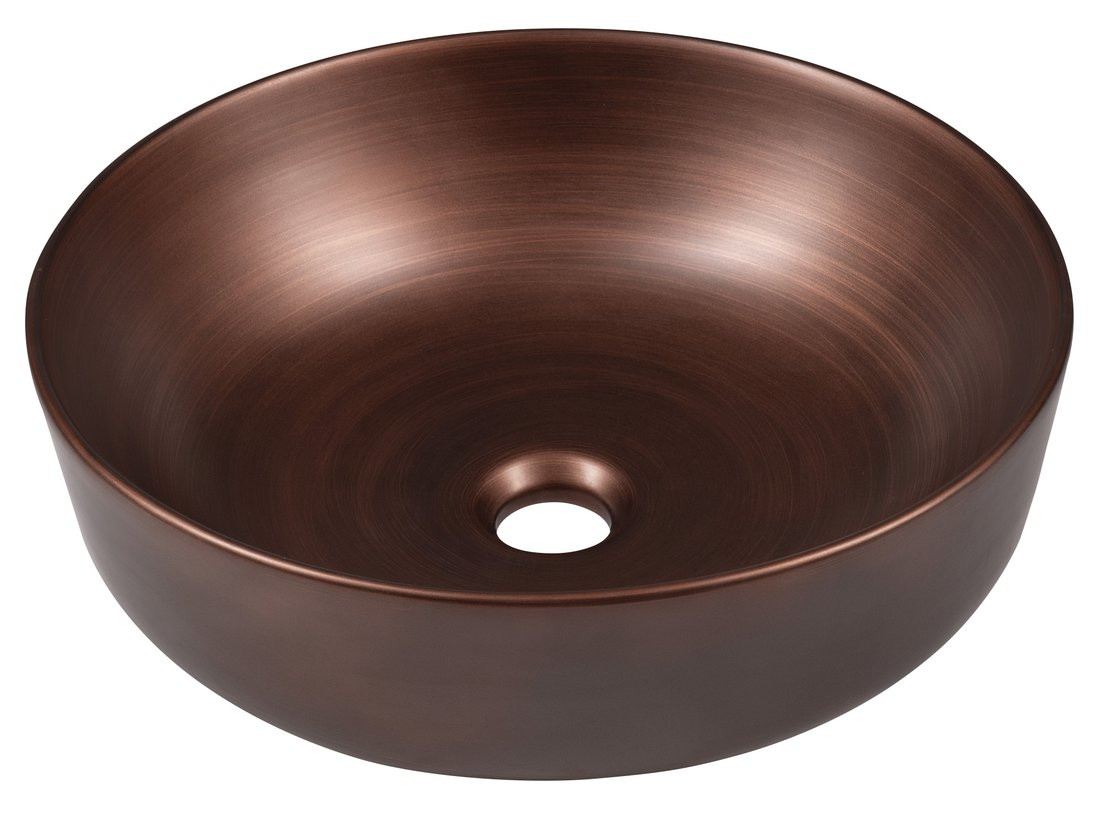 Sapho PRIORI keramické umyvadlo na desku, Ø 41,5cm, měď