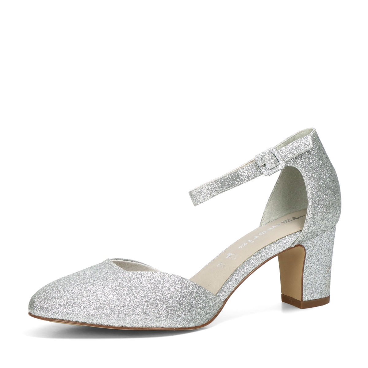 Tamaris dámské elegantní lodičky - stříbrné - 36