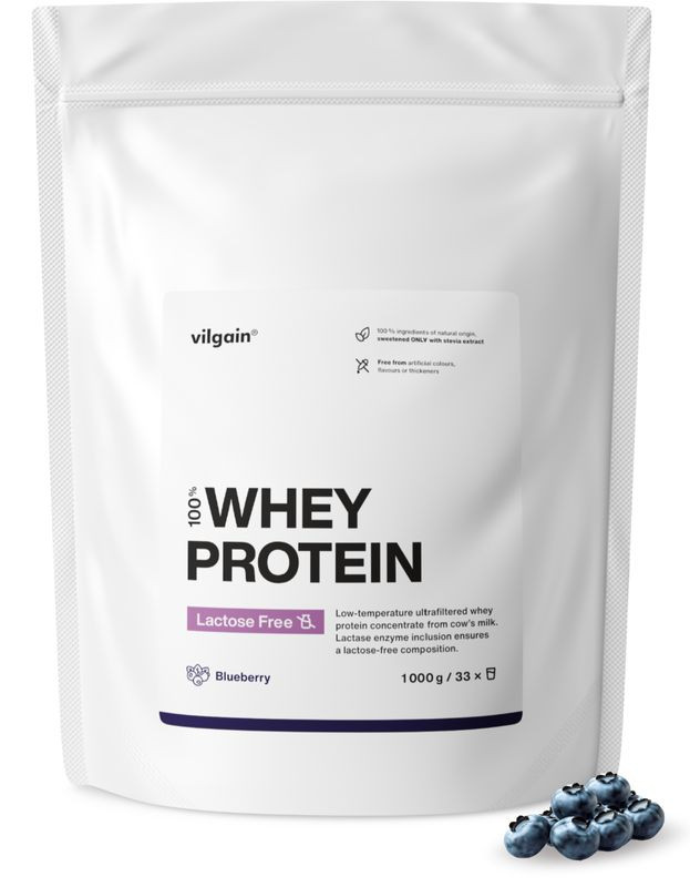 Vilgain Lactose Free Whey Protein –  2× borůvka 1 000 g