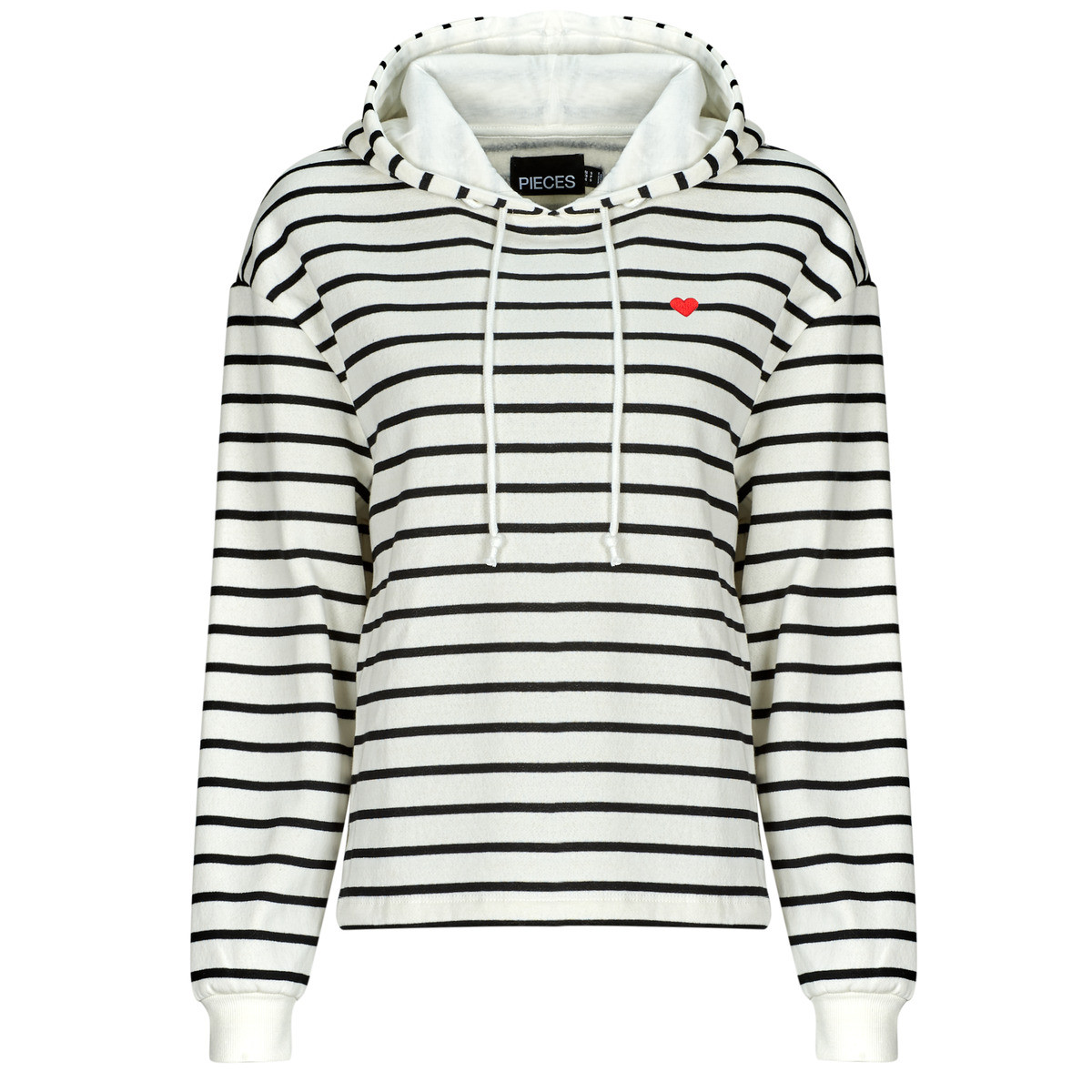 Pieces  PCCHILLI LS HOODIE  Bílá