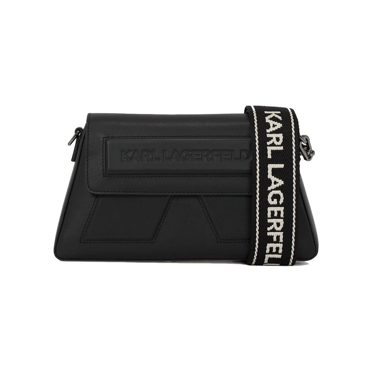 Karl Lagerfeld  IKON K SOFT WEBBING CROSSB  Černá