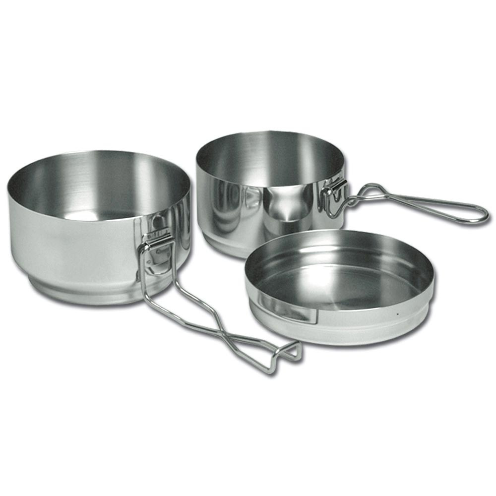 Ešus ALB nerezový trojdílný - stříbrný