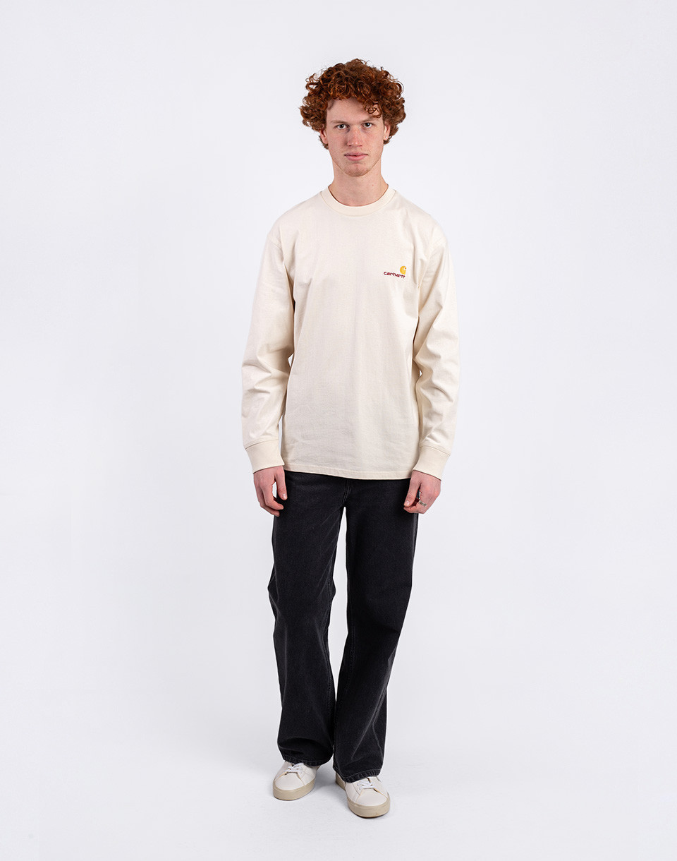 Carhartt WIP L/S American Script T-Shirt Natural S