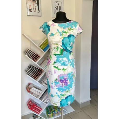 Dámské pouzdrové šaty TESSA, Velikost 42, Vzor Květinový BEST 0020073