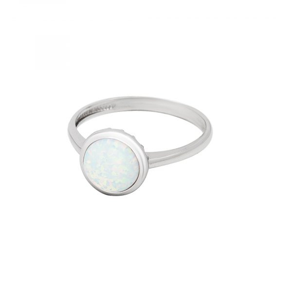 Prsten se syntetickými opály 327-532-0478 53-1.95g