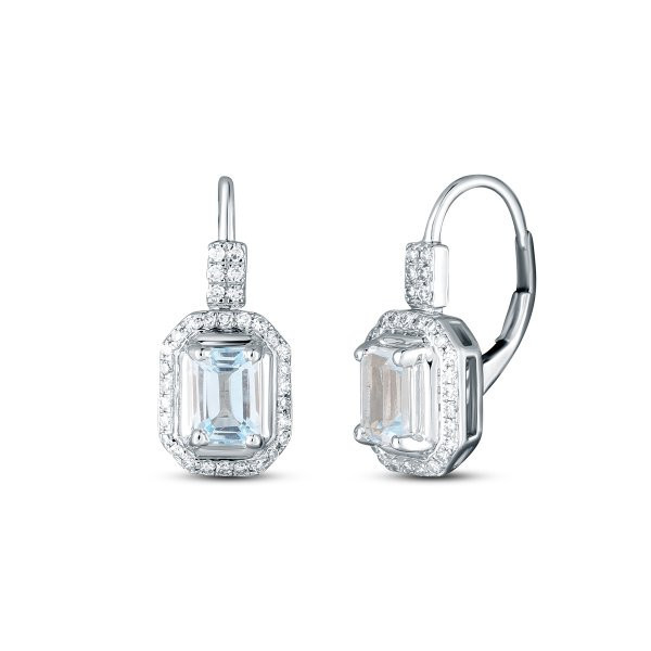 Náušnice s topazem 334-958-ST5755 3.65g