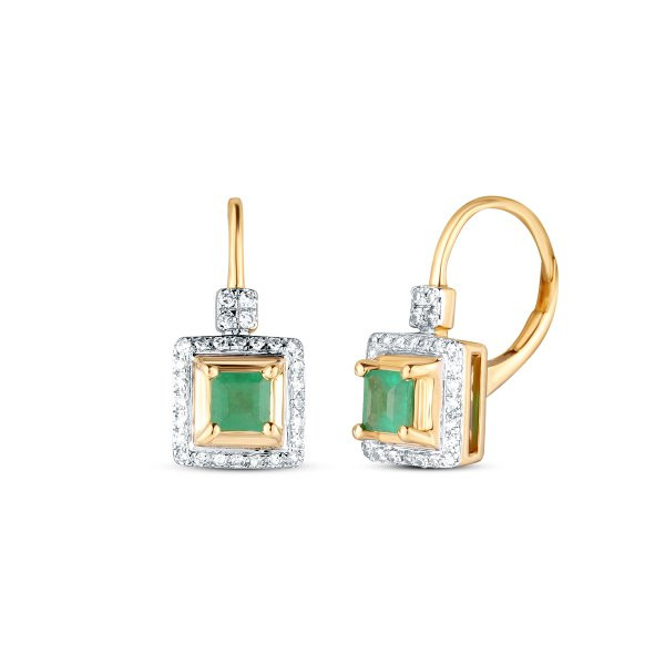 Náušnice se smaragdy 234-958-EM5757 3.30g