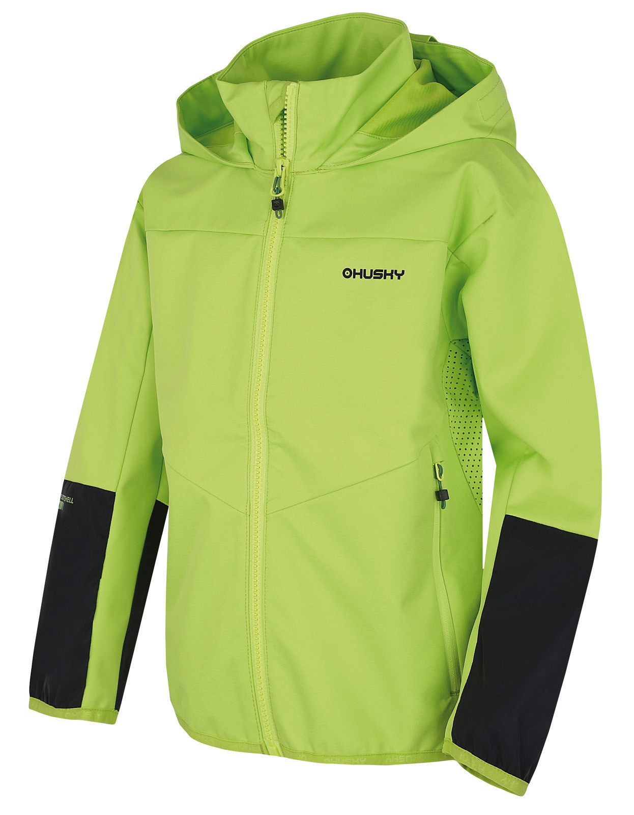 Husky Dětská softshell bunda Sonny K jasně zelená Velikost: 134 8592287069044