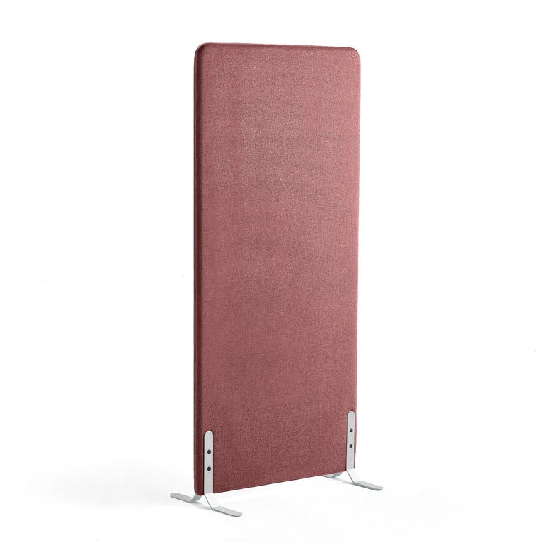 Paraván ZONE, 1700x800x46 mm, potah Rivet, bílé nohy, červenofialová
