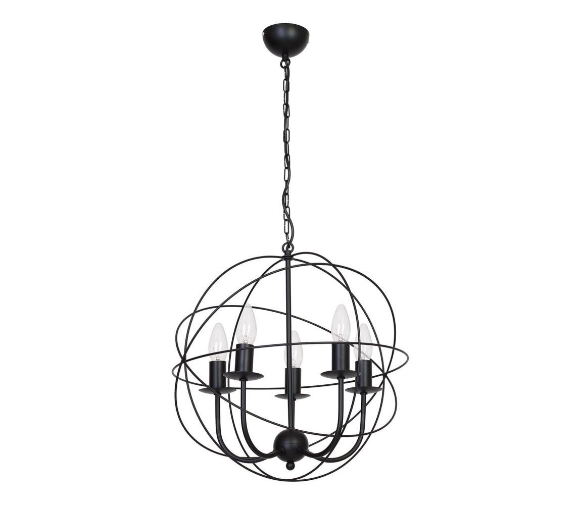Lustr GLOBE 5 5xE14/60W černá