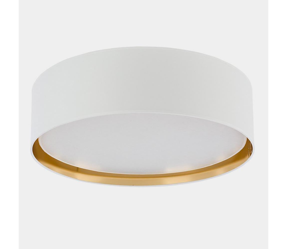 Stropní svítidlo BILBAO 4xE27/15W/230V pr. 60 cm bílá/zlatá