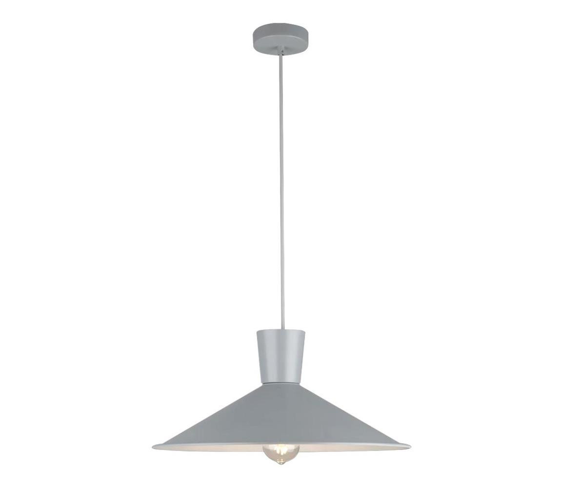 Lustr na lanku ELISTA 1xE27/60W/230V šedá