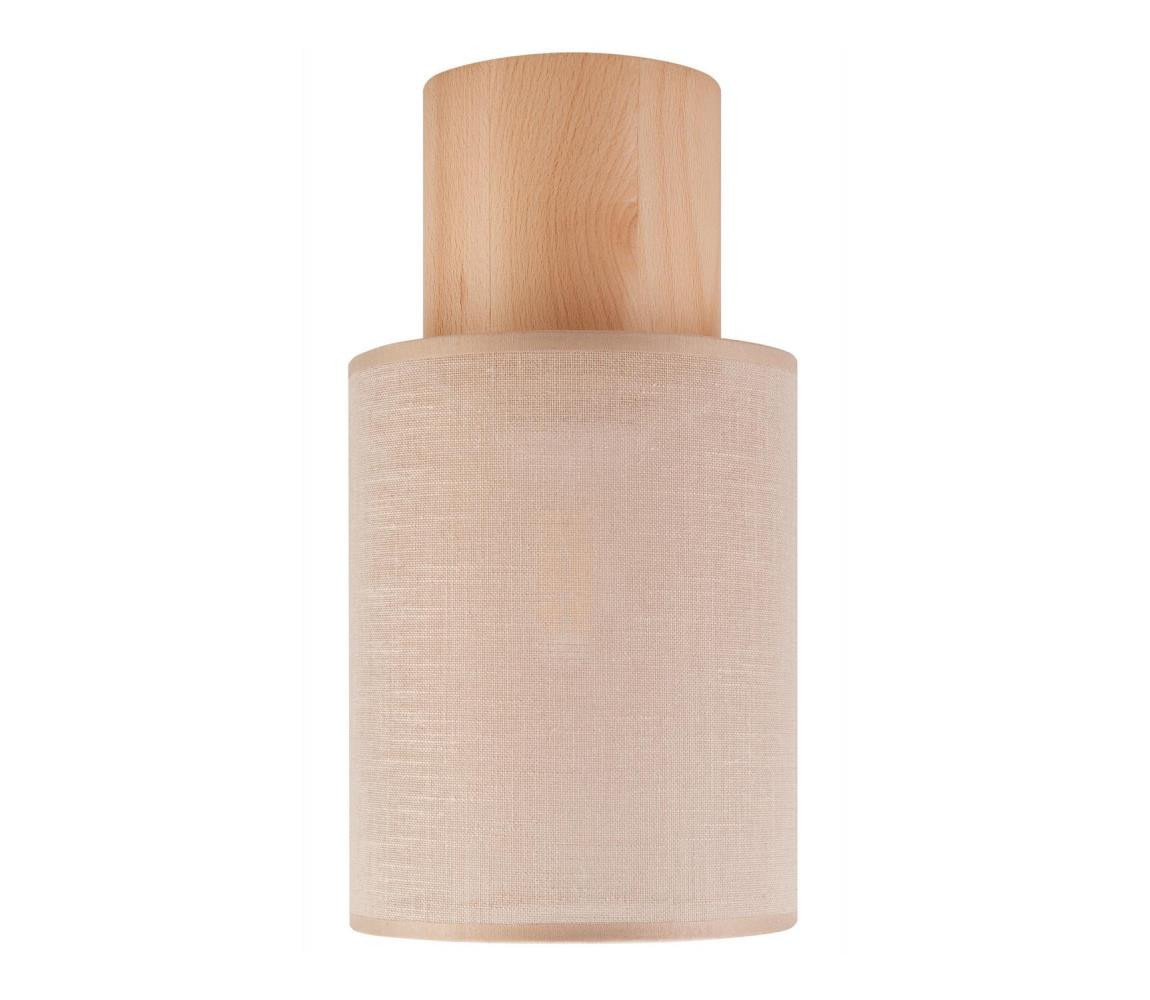 Stropní svítidlo ARI 1xE27/60W/230V pr. 16 cm béžová buk