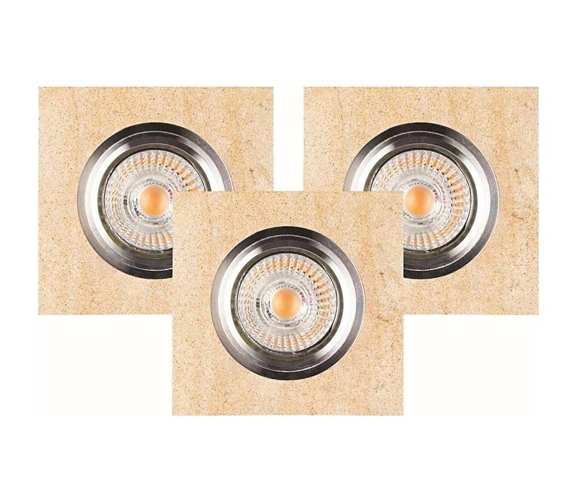 2515339-SADA 3x LED Podhledové svítidlo VITAR 1xGU10/5W/230V pískovec