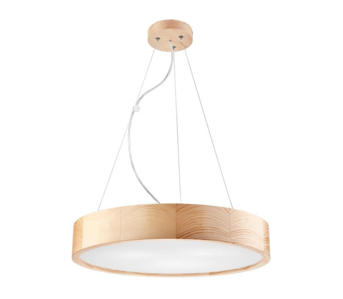 Lustr na lanku NATURAL 3xE27/60W/230V ø 47 cm borovice - FSC certifikováno