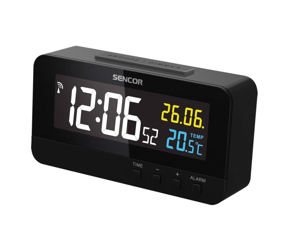 Sencor Sencor - Digitální hodiny s budíkem a teploměrem 230V/1xCR2032