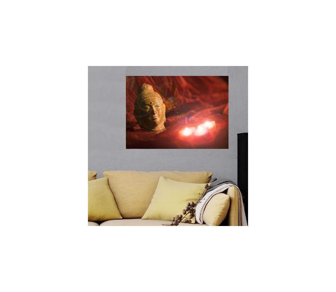 Eglo Eglo 75039 - LED Svítící dekorační obraz BUDDHA 3xLED/0,02W/2xAA 30x45 cm